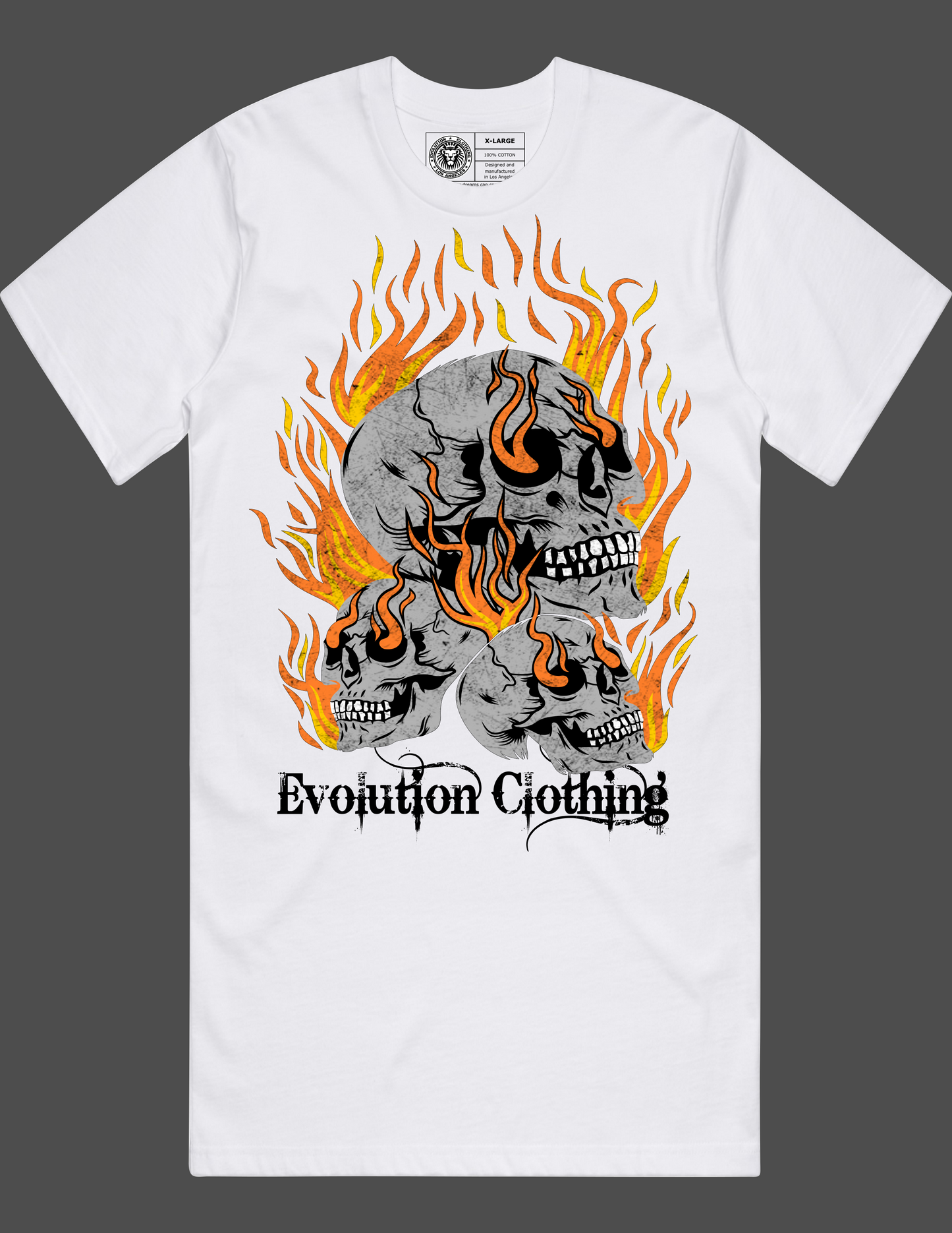 Skulls in Flames Custom Graphic Design