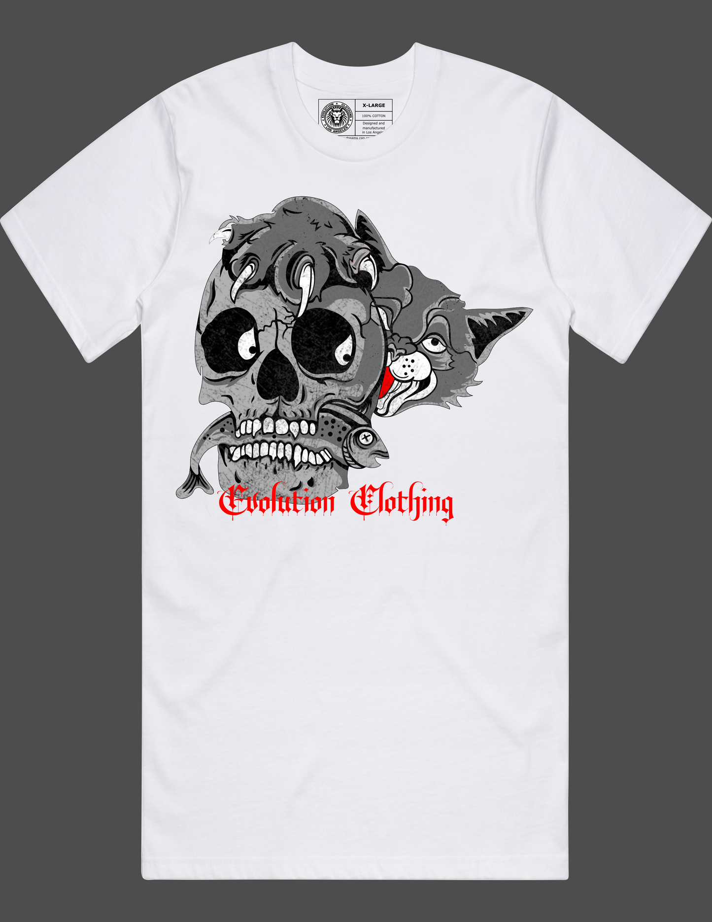 Skull Cat Fish Custom Design