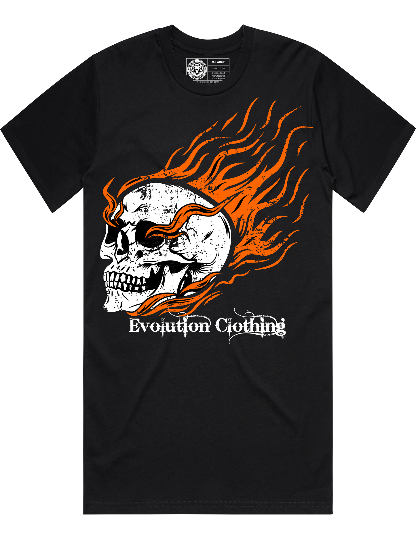 Skull in Flames Custom Design 002