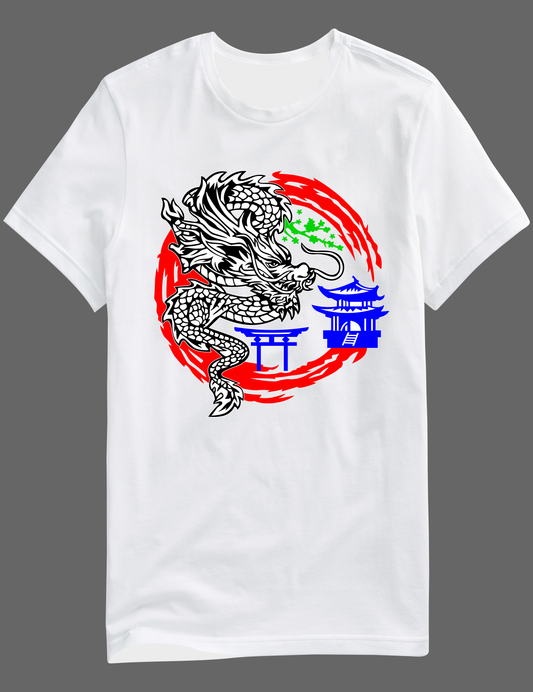Dragon style graphic t-shirt, custom made