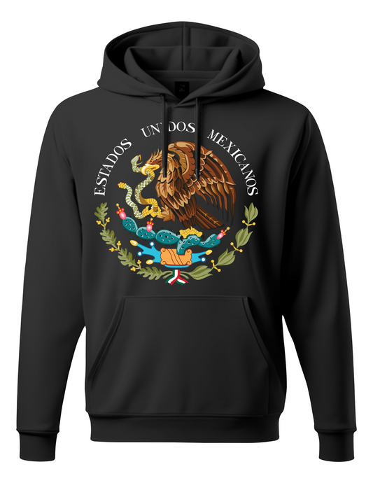 Mexico Black Hoodie (coat of arms/escudo), Custom Made, Great Quality