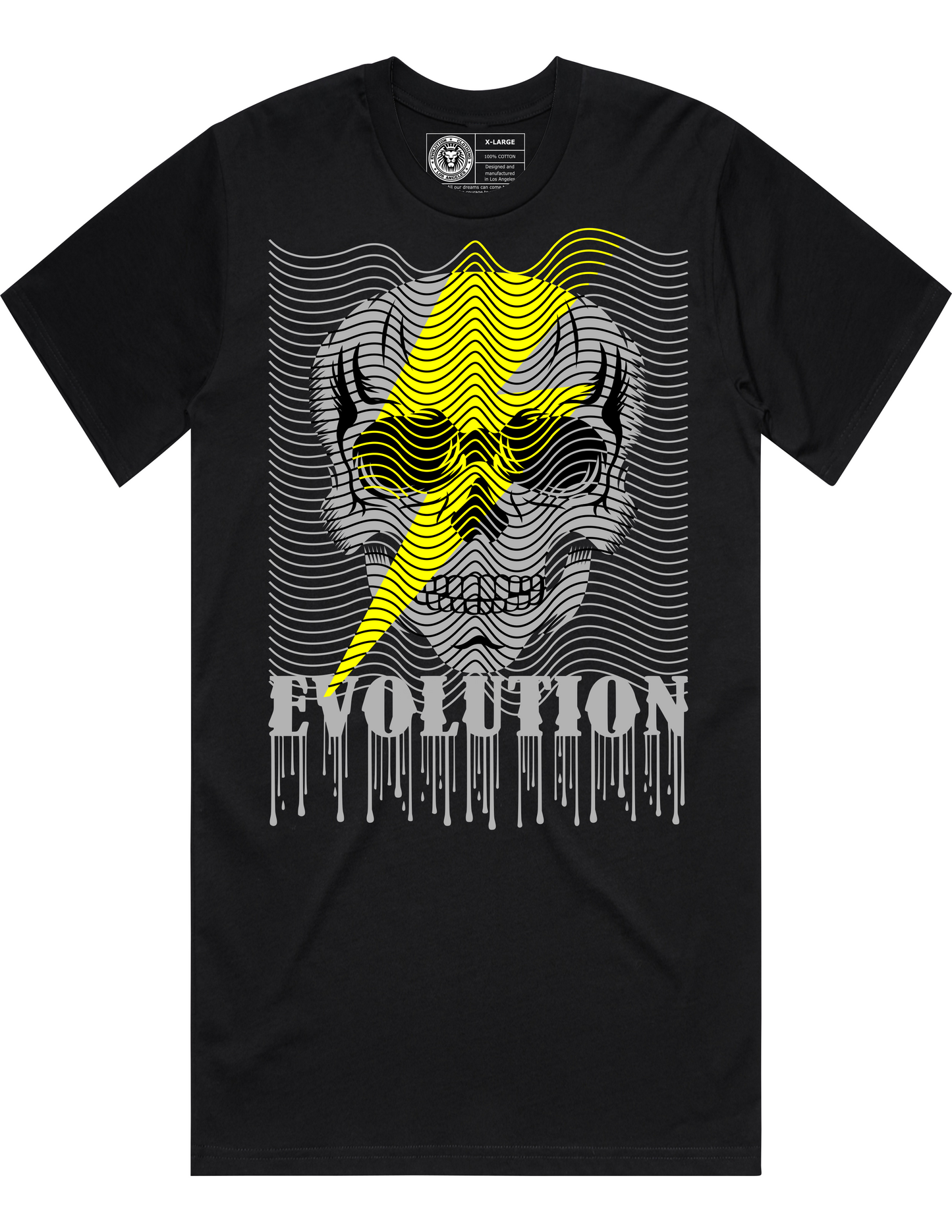 Skull Lighting bolt Waves Custom Design
