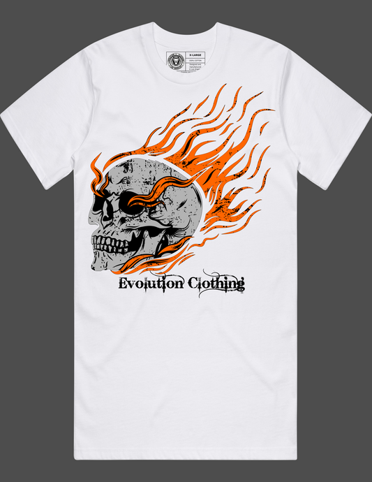 Skull in Flames Custom Design 002